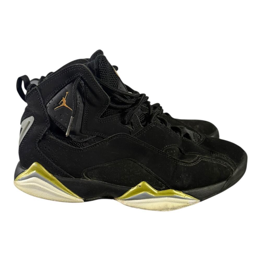 Air Jordan 7 True Flight Retro Sneaker Men’s Size 8 Black Gold Basketball